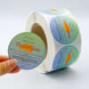 Personalized round stickers for product packaging