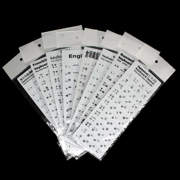 Multilingual keyboard stickers