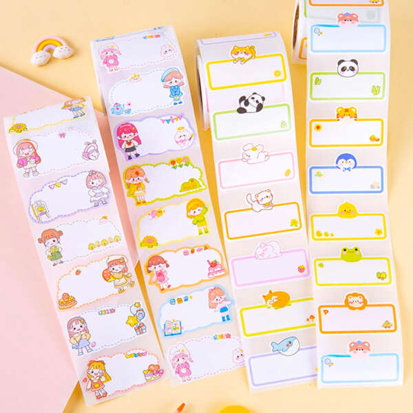 Children school stationery name labels
