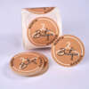 Gold foil jar label stickers with clear film finish