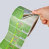 Silver BOPP soft touch hair oil bottle label