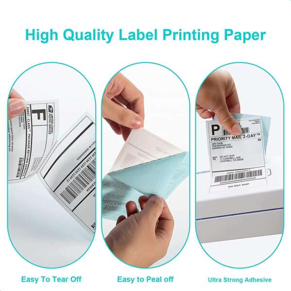 Waterproof courier label rolls