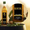 Gold foil packaging label stickers for olive oil bottles