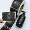 Die cut embossed label rolls