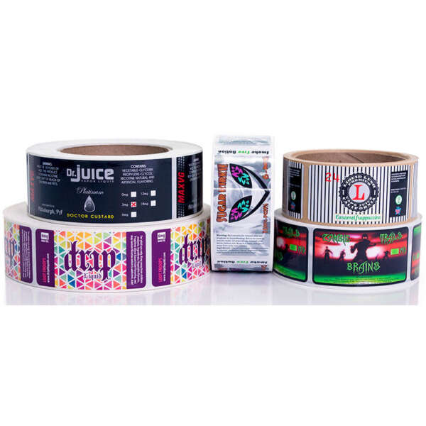 Round cup packaging sticker for takeaway drinks