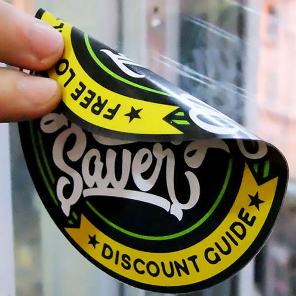 UV proof self adhesive vinyl labels for glass window branding