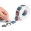 Promotional scratch-off stickers on roll format
