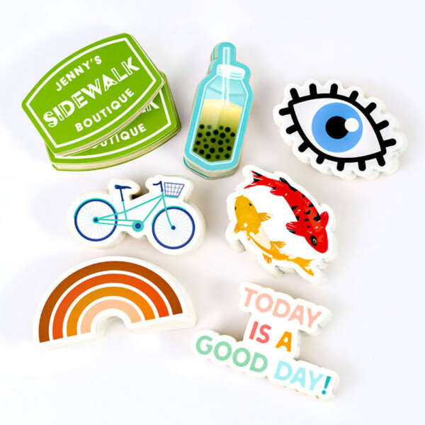 Personalized logo die cut stickers