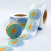 Private label round business stickers