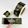 Custom supplement bottle labels with foil logo