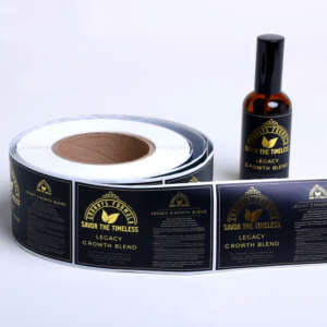 Custom waterproof bottle label sticker for branded packaging