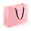 black thank you beauty gift paper bag with custom logo print view 4