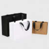 black thank you beauty gift paper bag with custom logo print view 1