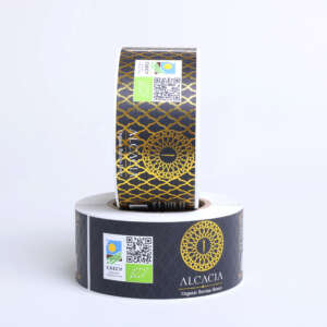 Personalized sticky sticker for glass honey jars