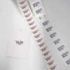 FSC biodegradable blue line piggyback labels
