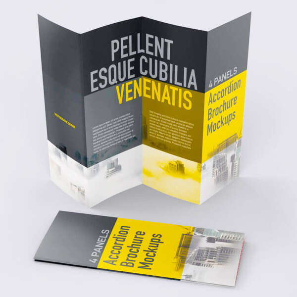 A4 A5 A6 folded trifold brochure leaflet flyer booklet printing print detail view
