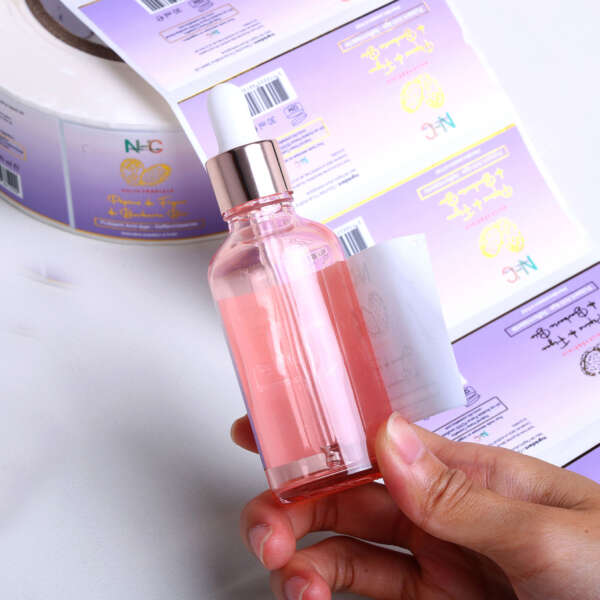 Clear waterproof bottle labels
