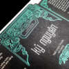 Custom brandy bottle label with embossing and foil finish