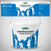 Waterproof label for industrial paint packaging