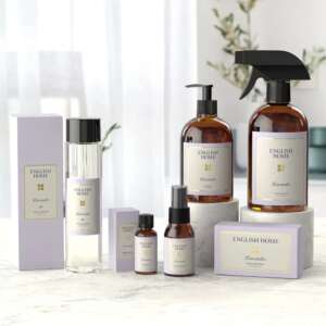 Clear gold foil perfume bottle labels