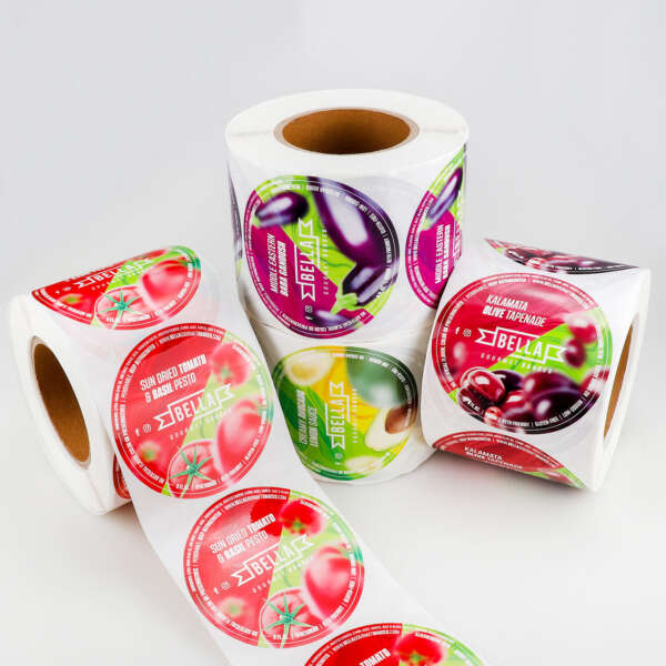 Printed synthetic paper stickers