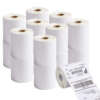 Adhesive thermal label rolls