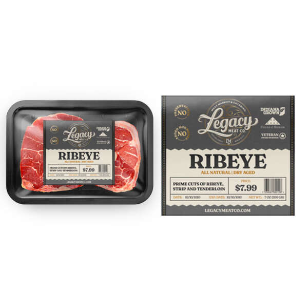 Waterproof frozen meat packaging stickers for bag and box labels