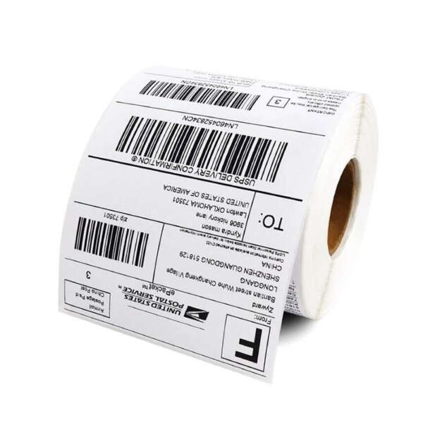 Blank shipping label rolls