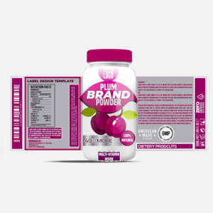 Vitamin protein supplement bottle label