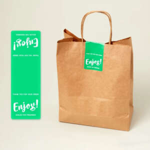 Custom takeout sealing stickers for bags boxes and containers