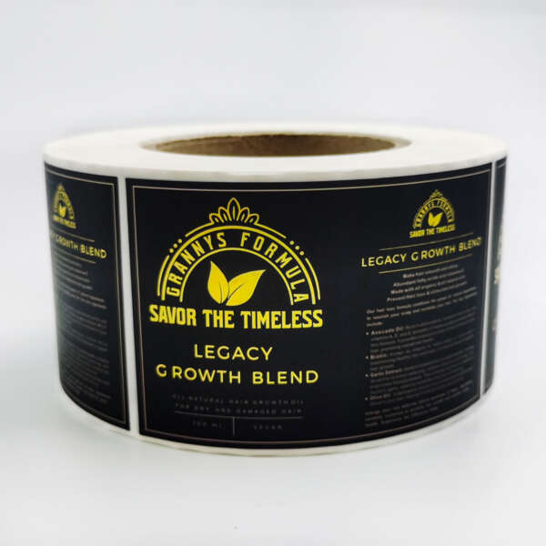 Waterproof personal care packaging sticker