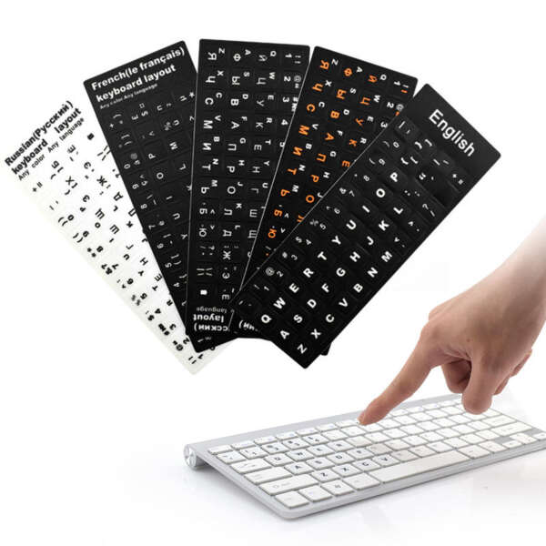 Arabic English Russian keyboard stickers