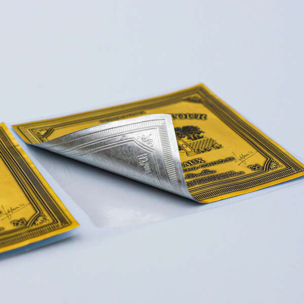Gold and silver metal label sticker for perfume bottle