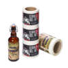 Die cut sticker for glass bottle label