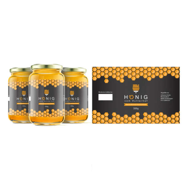 Black food product label for plastic and glass jars