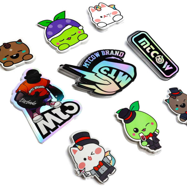 Waterproof vinyl PVC die cut stickers