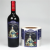 premium textured paper gold foil spot UV wine bottle label bottle application view