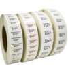 Red black blue piggyback label rolls