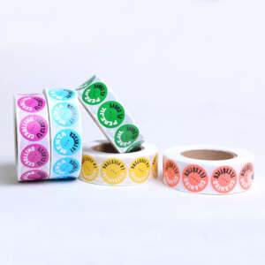 Custom circle sticker roll with waterproof round vinyl labels
