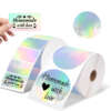 Custom logo silver thermal labels on roll