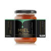 Waterproof black honey jar label with custom logo design