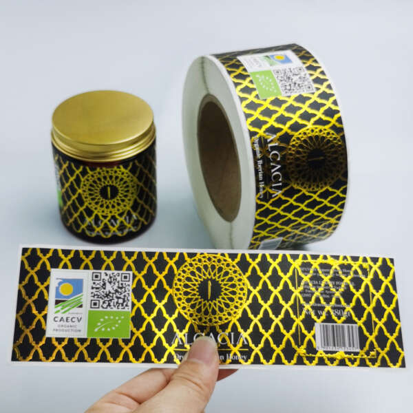 Premium food label with scannable QR area