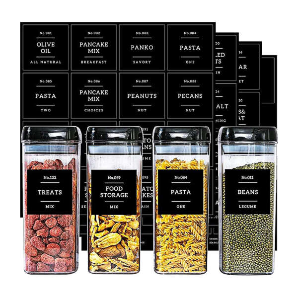 Chalkboard spice jar labels for glass containers