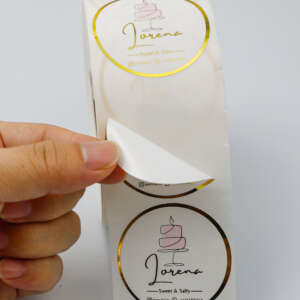Waterproof round logo food labels