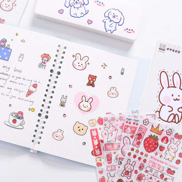 Easy peel character sticker sheet
