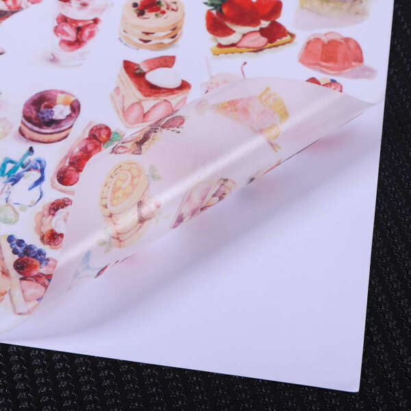 Clear backing adhesive sticker sheets for labels