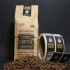 Waterproof synthetic paper coffee bag labels