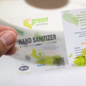 Transparent water bottle stickers