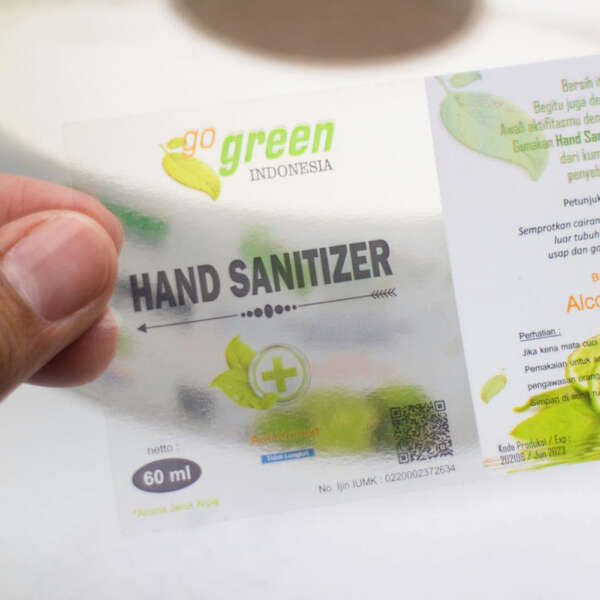 Transparent water bottle stickers