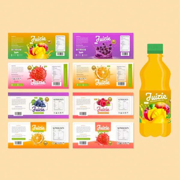 Custom waterproof bottle label for beverage branding